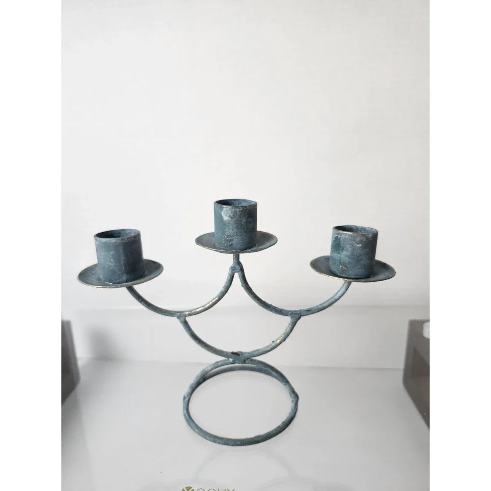 Husna Imports 3 Tier Wrought Iron Candelabra.